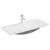 Produktbild 2 för Inbyggt handfat med blandare 91x39x18 cm keramik vit