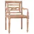 Produktbild 2 för Bataviastolar 2 st vit finish massiv teak