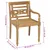 Produktbild 12 för Bataviastolar 2 st med beige dynor massiv teak