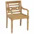 Produktbild 3 för Bataviastolar 2 st med beige dynor massiv teak