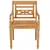 Produktbild 4 för Bataviastolar 2 st med beige dynor massiv teak