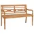 Produktbild 2 för Bataviabänk med antracit dyna 120 cm massiv teak