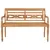 Produktbild 3 för Bataviabänk med antracit dyna 120 cm massiv teak