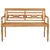 Produktbild 3 för Bataviabänk med beige dyna 120 cm massiv teak
