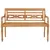 Produktbild 3 för Bataviabänk med svart dyna 120 cm massiv teak