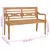 Produktbild 9 för Bataviabänk med svart dyna 120 cm massiv teak