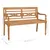 Produktbild 11 för Bataviabänk med beige dyna 120 cm massiv teak