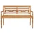 Produktbild 3 för Bataviabänk med beige dyna 120 cm massiv teak