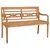 Produktbild 2 för Bataviabänk med grön dyna 120 cm massiv teak