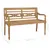 Produktbild 10 för Bataviabänk med grön dyna 120 cm massiv teak