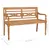 Produktbild 11 för Bataviabänk med beige dyna 150 cm massiv teak