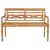 Produktbild 7 för Bataviabänk med beige dyna 150 cm massiv teak
