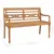 Produktbild 10 för Bataviabänk med svart dyna 150 cm massiv teak
