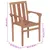 Produktbild 11 för Trädgårdsstolar med beige dynor 2 st massiv teak