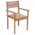 Produktbild 2 för Trädgårdsstolar med beige dynor 2 st massiv teak