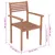 Produktbild 12 för Trädgårdsstolar med beige dynor 2 st massiv teak