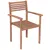 Produktbild 3 för Trädgårdsstolar med beige dynor 2 st massiv teak