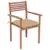 Produktbild 2 för Trädgårdsstolar med beige dynor 4 st massiv teak