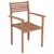 Produktbild 7 för Trädgårdsstolar med beige dynor 4 st massiv teak