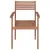 Produktbild 8 för Trädgårdsstolar med beige dynor 4 st massiv teak