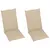 Produktbild 6 för Trädgårdsstolar med beige dynor 2 st massiv teak