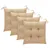 Produktbild 3 för Trädgårdsstolar med beige dynor 3 st massiv teak