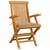 Produktbild 2 för Trädgårdsstolar med beige dynor 6 st massiv teak