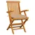Produktbild 2 för Trädgårdsstolar med beige dynor 6 st massiv teak