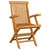 Produktbild 4 för Trädgårdsstolar med beige dynor 6 st massiv teak