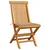 Produktbild 2 för Trädgårdsstolar med beige dynor 4 st massiv teak
