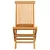 Produktbild 4 för Trädgårdsstolar med beige dynor 4 st massiv teak