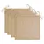 Produktbild 6 för Trädgårdsstolar med beige dynor 4 st massiv teak