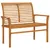 Produktbild 2 för Trädgårdsbänk med svart dyna 112 cm massiv teak