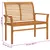 Produktbild 8 för Trädgårdsbänk med svart dyna 112 cm massiv teak