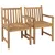 Produktbild 3 för Trädgårdsstolar 2 st med beige dynor massiv teak