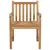 Produktbild 5 för Trädgårdsstolar 2 st med beige dynor massiv teak