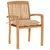 Produktbild 2 för Trädgårdsstolar 2 st med beige dynor massiv teak