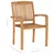 Produktbild 12 för Trädgårdsstolar 2 st med beige dynor massiv teak