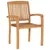 Produktbild 4 för Trädgårdsstolar 2 st med beige dynor massiv teak