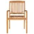 Produktbild 5 för Trädgårdsstolar 2 st med beige dynor massiv teak