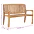Produktbild 8 för Stapelbar trädgårdsbänk med dyna 128,5 cm massiv teak