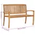 Produktbild 8 för Stapelbar trädgårdsbänk med dyna 128,5 cm massiv teak