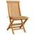 Produktbild 2 för Trädgårdsstolar med beige dynor 6 st massiv teak