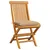 Produktbild 2 för Trädgårdsstolar med beige dynor 6 st massiv teak