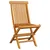 Produktbild 4 för Trädgårdsstolar med beige dynor 6 st massiv teak