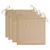 Produktbild 6 för Trädgårdsstolar med beige dynor 4 st massiv teak