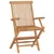 Produktbild 9 för Trädgårdsstolar med beige dynor 4 st massiv teak