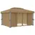 Produktbild 2 för Paviljong med draperi 4x3 m taupe aluminium