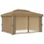 Produktbild 3 för Paviljong med draperi 4x3 m taupe aluminium