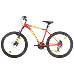 Mountainbike 21 växlar 27,5 tums däck 42 cm röd